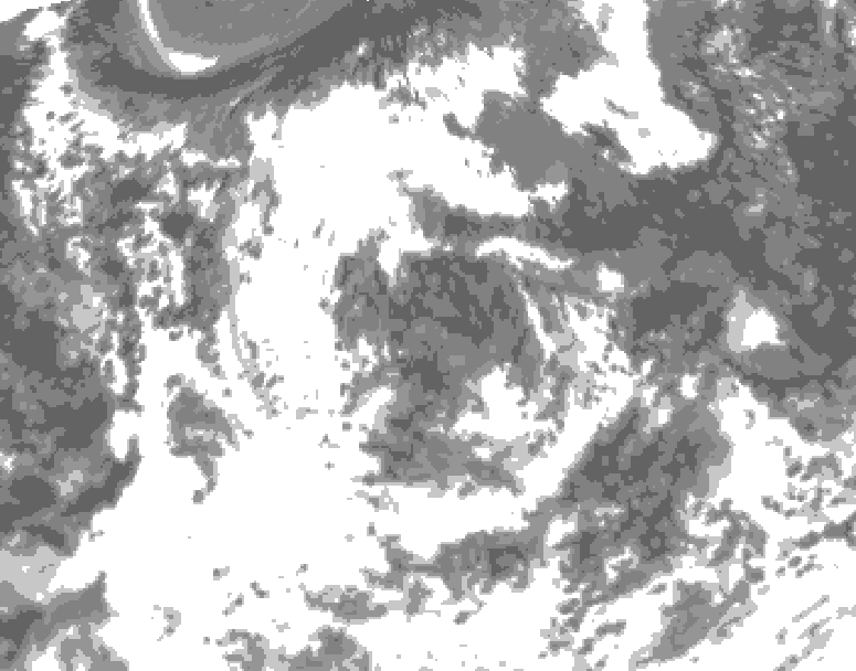 GDPS total cloud 210 hour forecast chart for Canada based on 2026/07/29 1200Z data