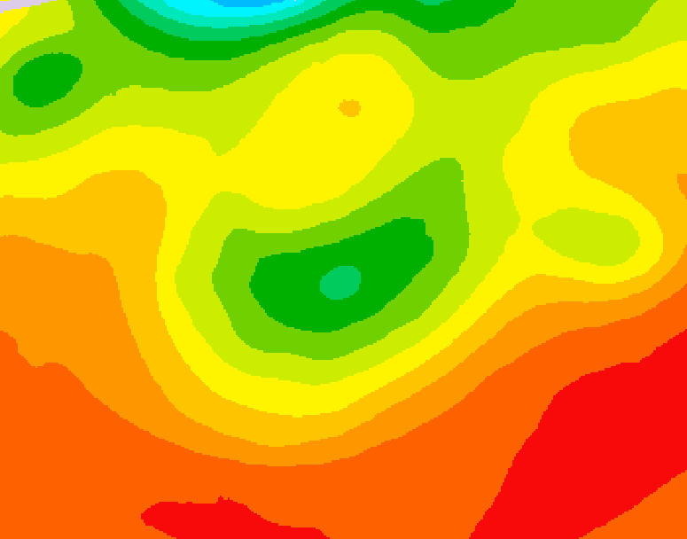 GDPS 500 millibar geopotential height 150 hour forecast chart for Canada based on 2026/07/30 1200Z data