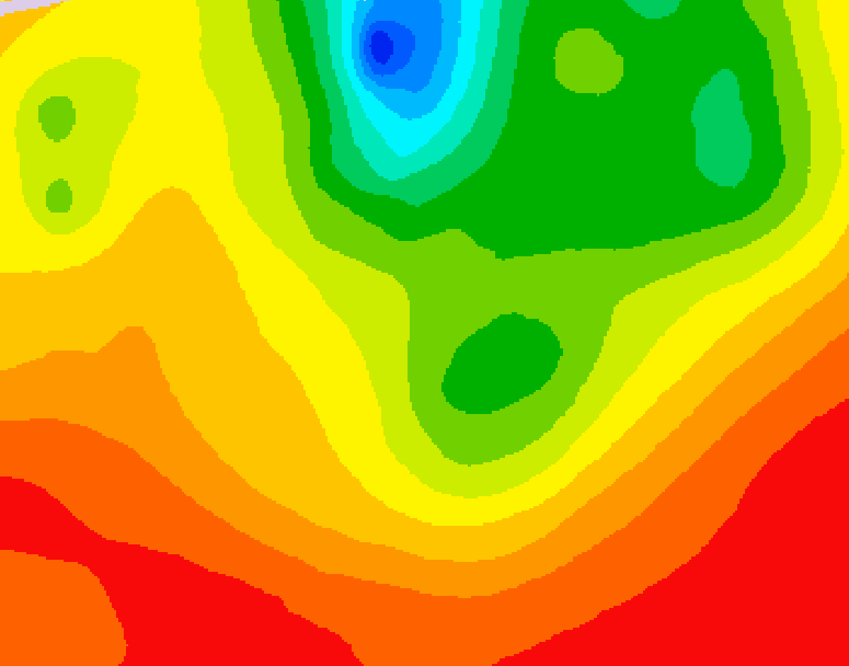 GDPS 500 millibar geopotential height 222 hour forecast chart for Canada based on 2026/07/30 1200Z data