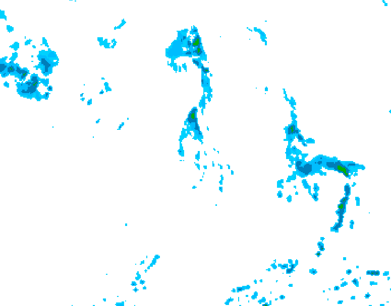 GDPS precipitation 120 hour forecast chart for Canada based on 2026/07/30 0000Z data