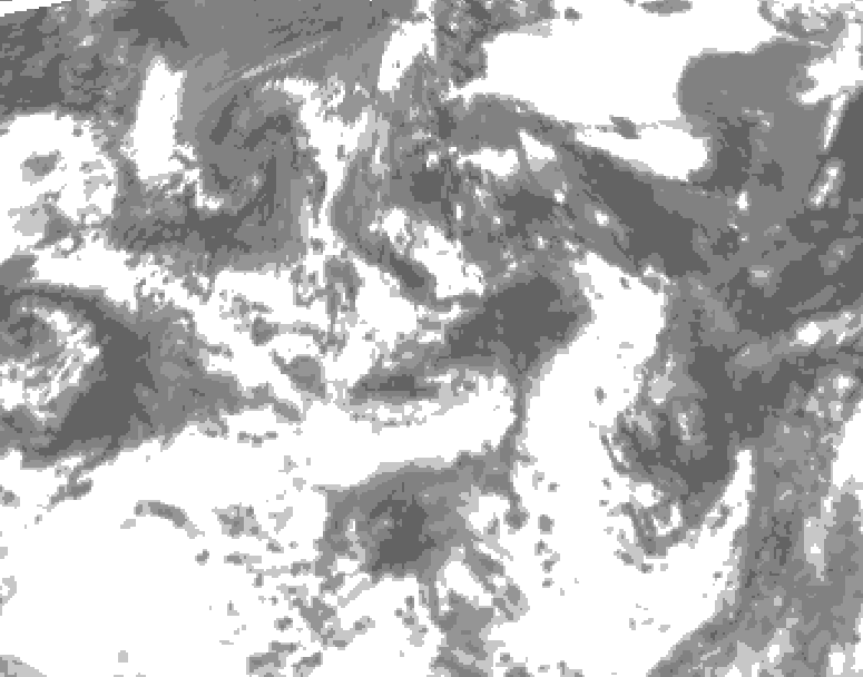 GDPS total cloud 024 hour forecast chart for Canada based on 2026/07/30 0000Z data