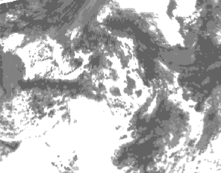 GDPS total cloud 072 hour forecast chart for Canada based on 2026/07/30 0000Z data