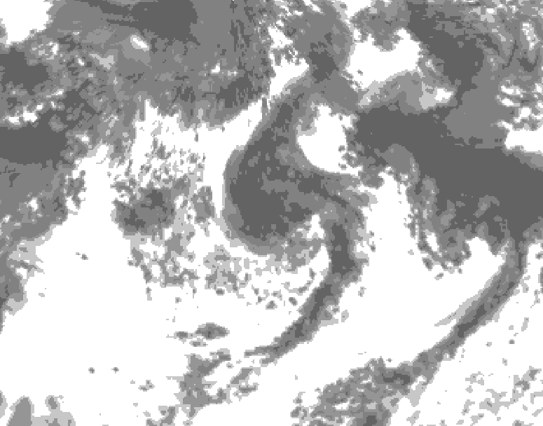 GDPS total cloud 144 hour forecast chart for Canada based on 2026/07/30 0000Z data