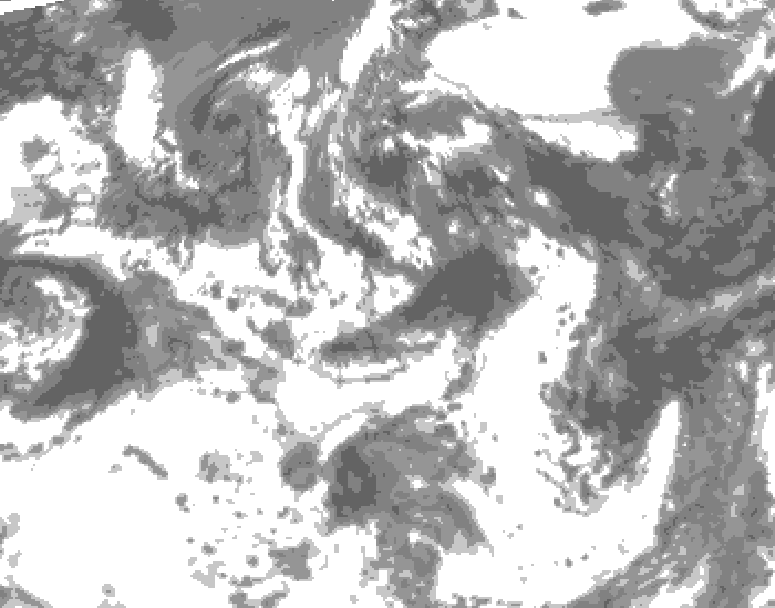 GDPS total cloud 012 hour forecast chart for Canada based on 2026/07/30 1200Z data
