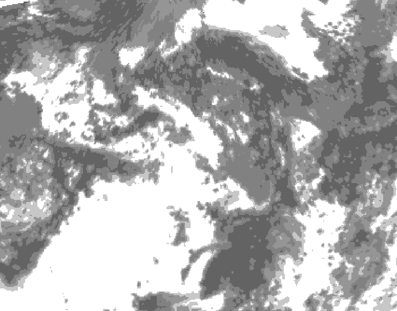 GDPS total cloud 048 hour forecast chart for Canada based on 2026/07/30 1200Z data