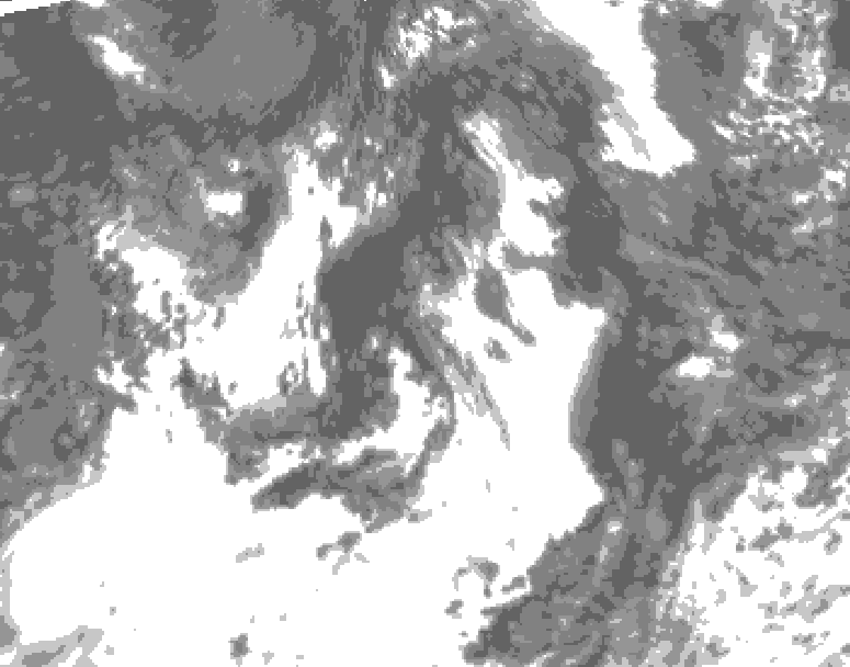 GDPS total cloud 096 hour forecast chart for Canada based on 2026/07/30 1200Z data