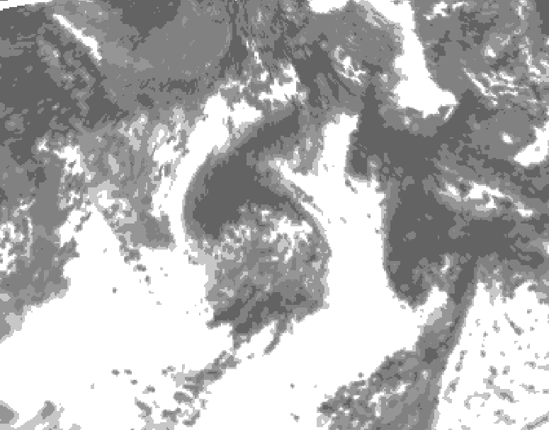 GDPS total cloud 108 hour forecast chart for Canada based on 2026/07/30 1200Z data
