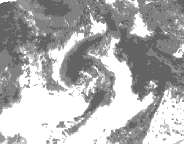 GDPS total cloud 114 hour forecast chart for Canada based on 2026/07/30 1200Z data