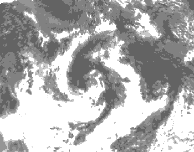 GDPS total cloud 120 hour forecast chart for Canada based on 2026/07/30 1200Z data