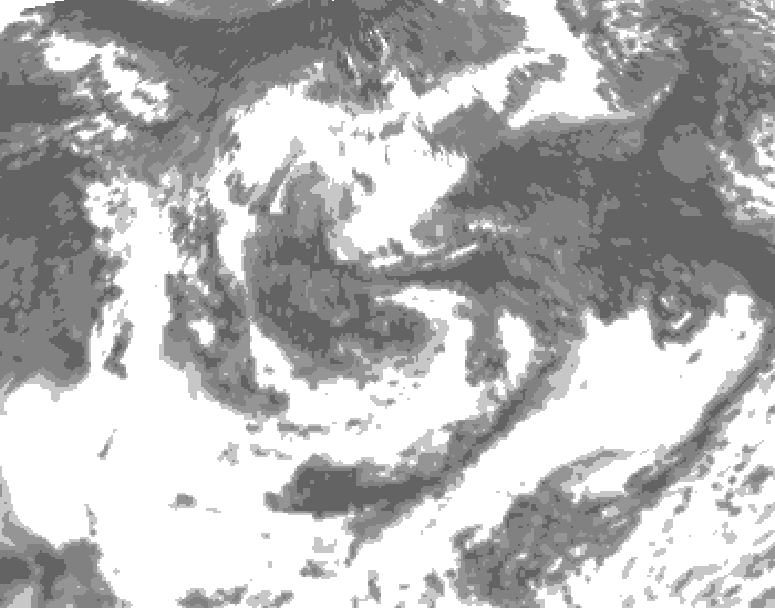 GDPS total cloud 144 hour forecast chart for Canada based on 2026/07/30 1200Z data