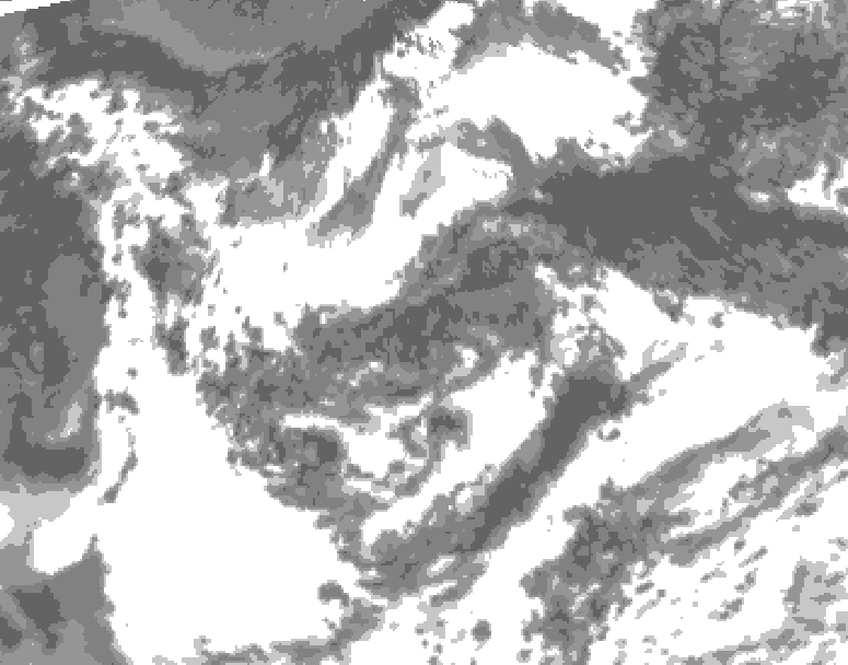 GDPS total cloud 168 hour forecast chart for Canada based on 2026/07/30 1200Z data