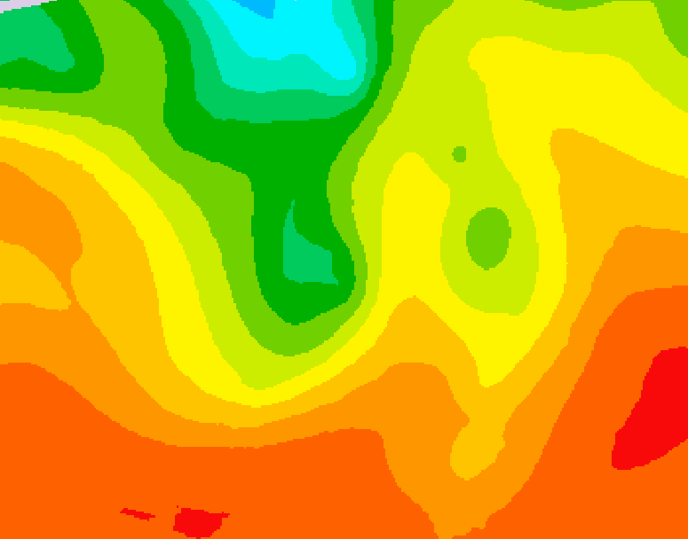 GDPS 500 millibar geopotential height 096 hour forecast chart for Canada based on 2026/07/31 0000Z data