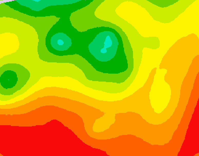 GDPS 500 millibar geopotential height 006 hour forecast chart for Canada based on 2026/07/31 1200Z data