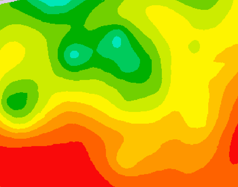 GDPS 500 millibar geopotential height 018 hour forecast chart for Canada based on 2026/07/31 1200Z data