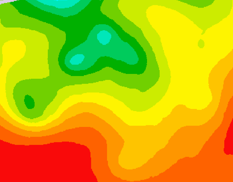 GDPS 500 millibar geopotential height 030 hour forecast chart for Canada based on 2026/07/31 1200Z data
