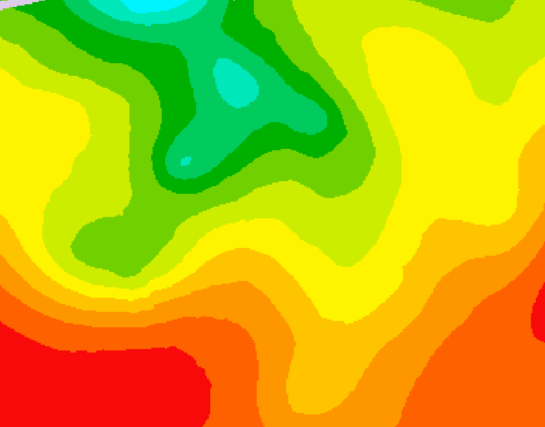 GDPS 500 millibar geopotential height 042 hour forecast chart for Canada based on 2026/07/31 1200Z data