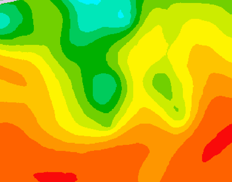 GDPS 500 millibar geopotential height 090 hour forecast chart for Canada based on 2026/07/31 1200Z data