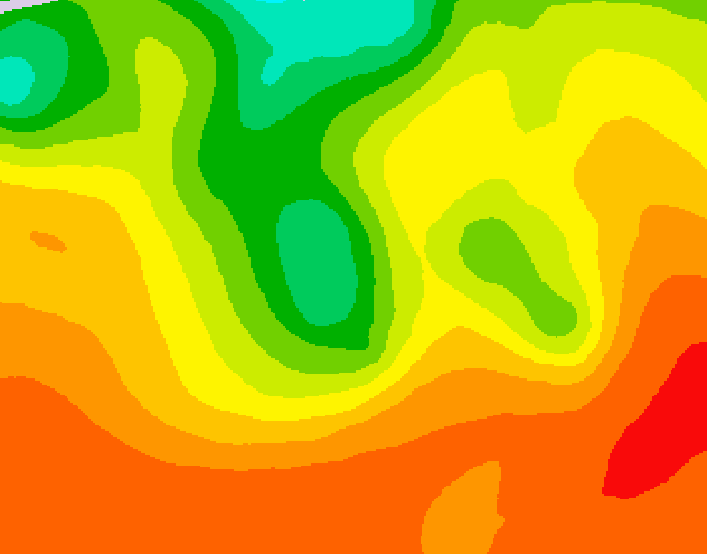 GDPS 500 millibar geopotential height 096 hour forecast chart for Canada based on 2026/07/31 1200Z data