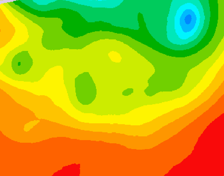 GDPS 500 millibar geopotential height 222 hour forecast chart for Canada based on 2026/07/31 1200Z data