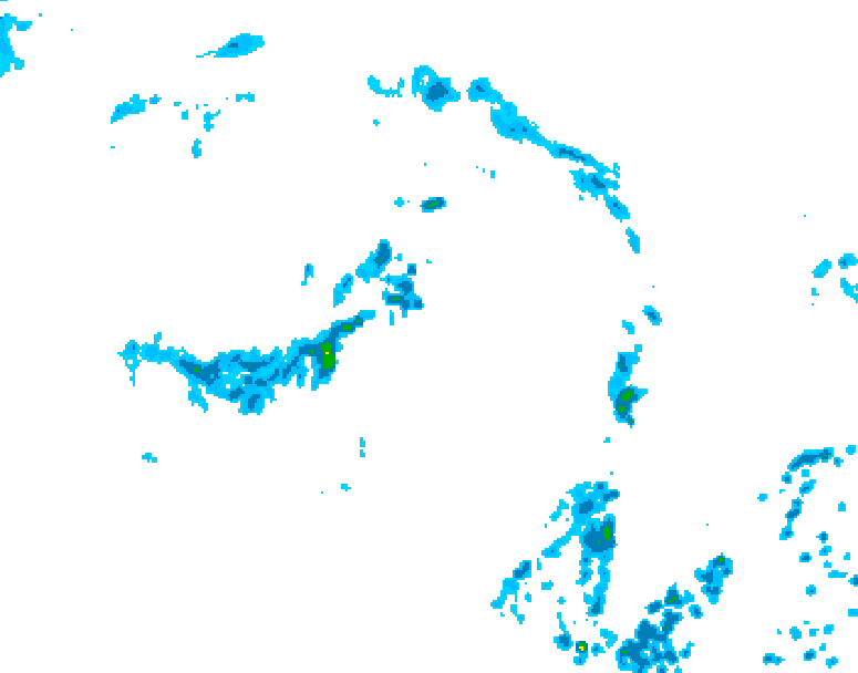 GDPS precipitation 048 hour forecast chart for Canada based on 2026/07/31 1200Z data