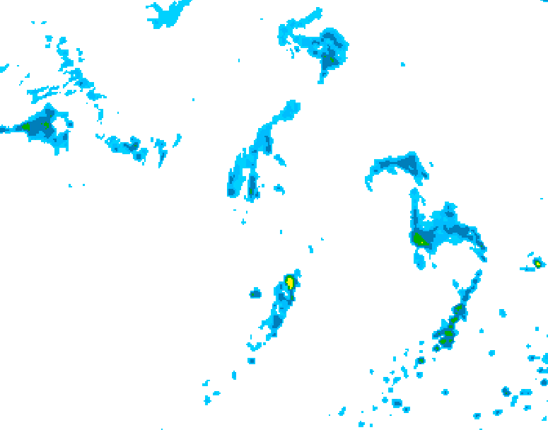 GDPS precipitation 090 hour forecast chart for Canada based on 2026/07/31 1200Z data