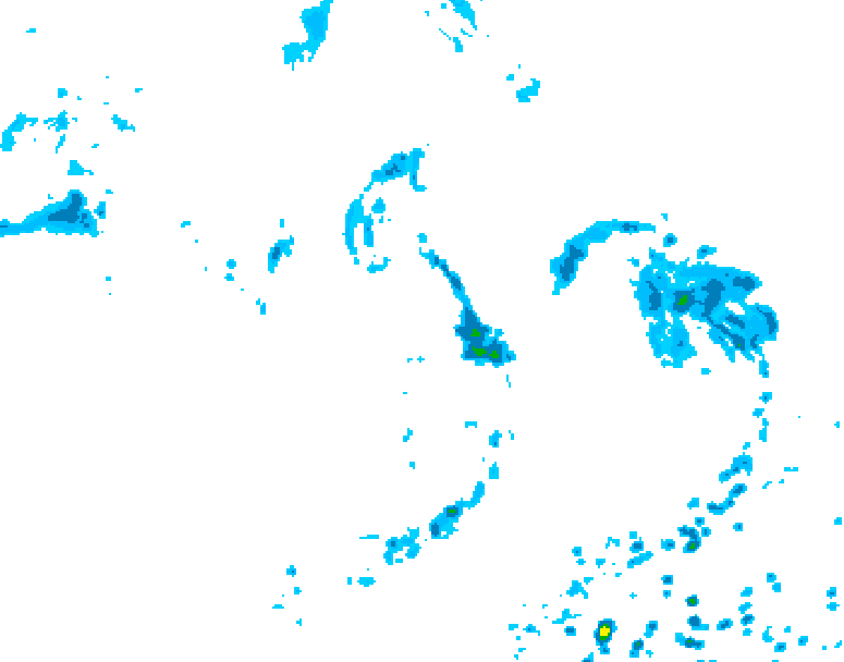 GDPS precipitation 102 hour forecast chart for Canada based on 2026/07/31 1200Z data
