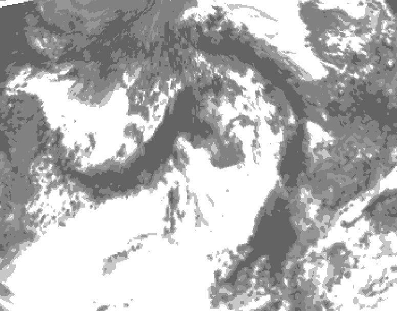 GDPS total cloud 054 hour forecast chart for Canada based on 2026/07/31 1200Z data