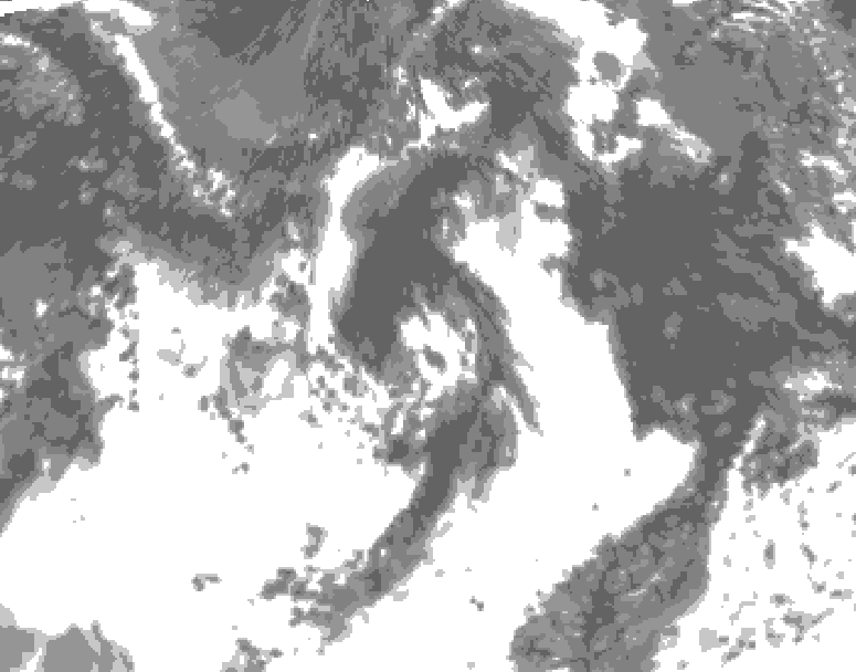GDPS total cloud 090 hour forecast chart for Canada based on 2026/07/31 1200Z data