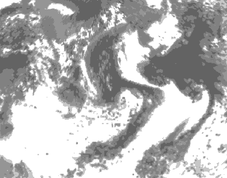 GDPS total cloud 108 hour forecast chart for Canada based on 2026/07/31 1200Z data