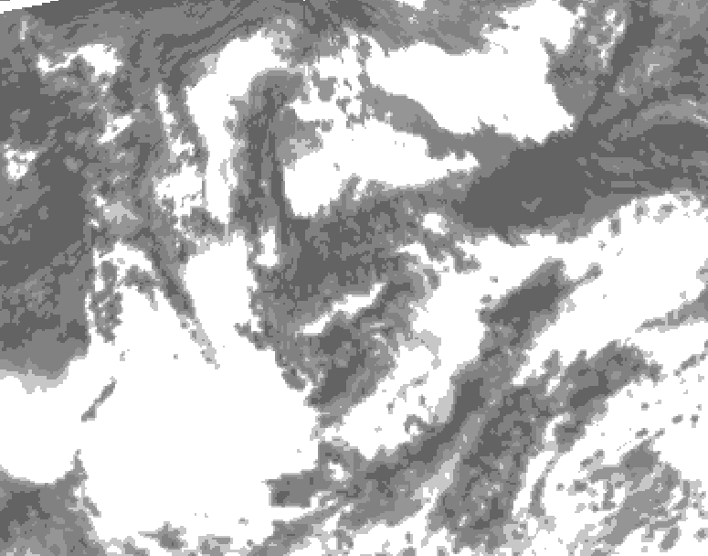GDPS total cloud 144 hour forecast chart for Canada based on 2026/07/31 1200Z data