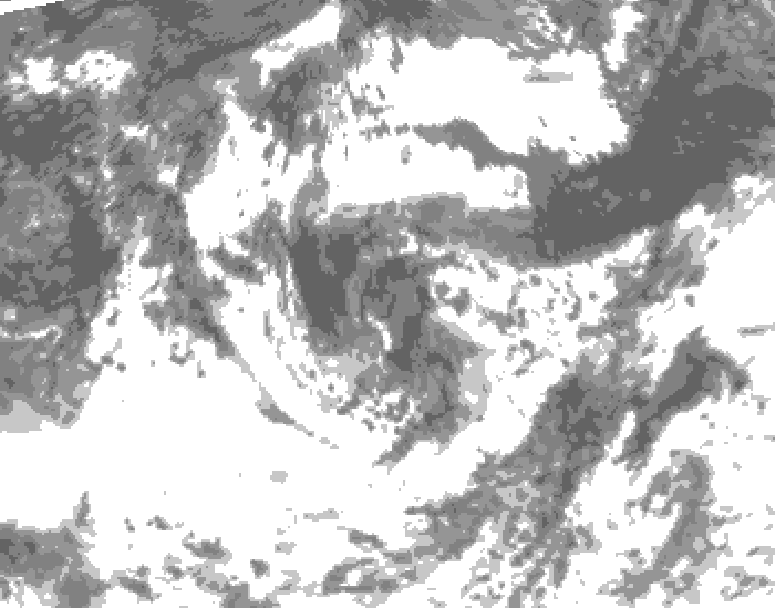 GDPS total cloud 156 hour forecast chart for Canada based on 2026/07/31 1200Z data
