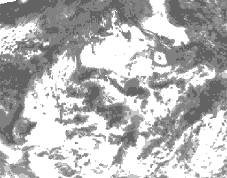 GDPS total cloud 210 hour forecast chart for Canada based on 2026/07/31 1200Z data