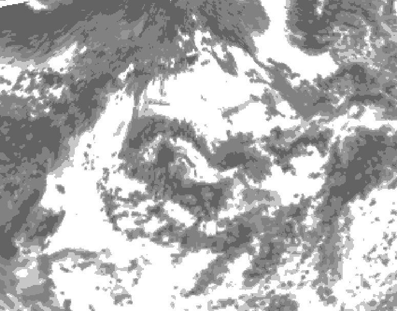 GDPS total cloud 216 hour forecast chart for Canada based on 2026/07/31 1200Z data