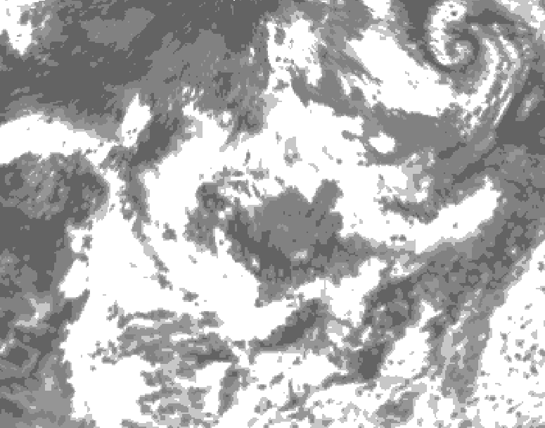 GDPS total cloud 240 hour forecast chart for Canada based on 2026/07/31 1200Z data