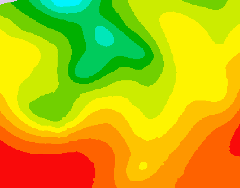 GDPS 500 millibar geopotential height 018 hour forecast chart for Canada based on 2026/08/01 1200Z data