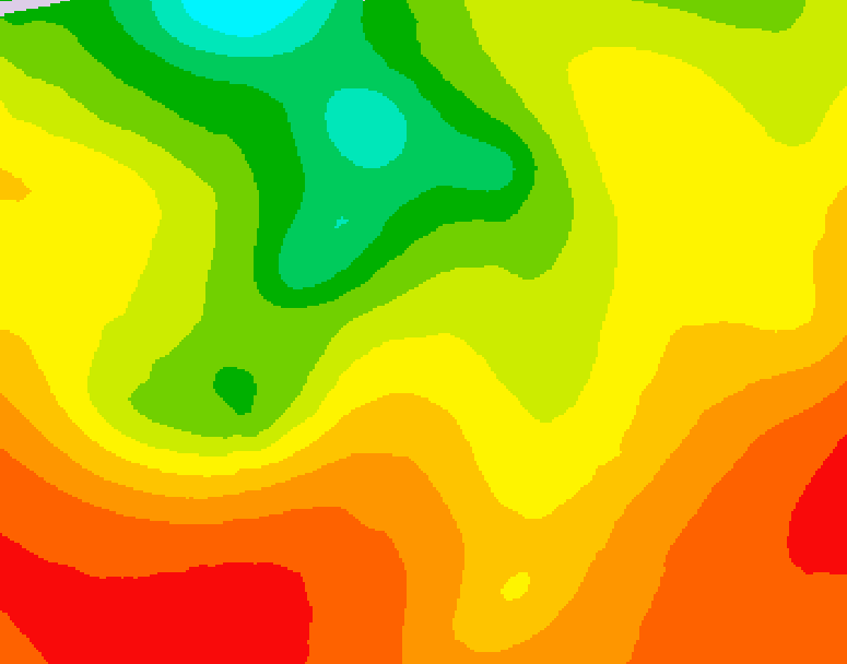 GDPS 500 millibar geopotential height 024 hour forecast chart for Canada based on 2026/08/01 1200Z data
