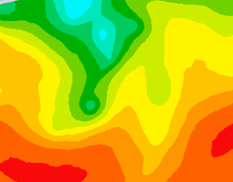 GDPS 500 millibar geopotential height 042 hour forecast chart for Canada based on 2026/08/01 1200Z data