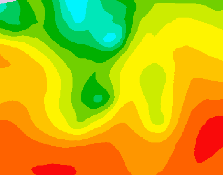 GDPS 500 millibar geopotential height 054 hour forecast chart for Canada based on 2026/08/01 1200Z data