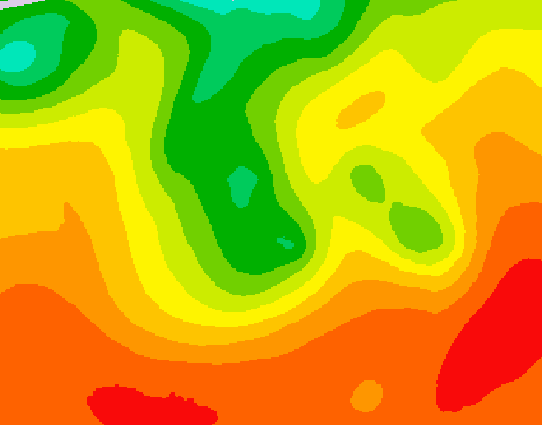 GDPS 500 millibar geopotential height 078 hour forecast chart for Canada based on 2026/08/01 1200Z data
