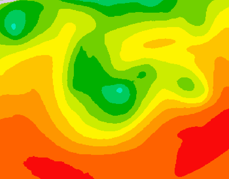 GDPS 500 millibar geopotential height 090 hour forecast chart for Canada based on 2026/08/01 1200Z data