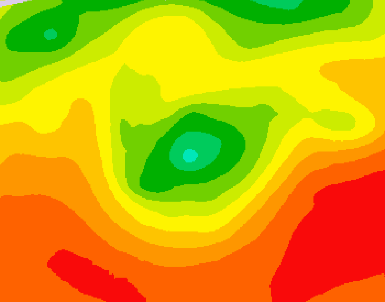 GDPS 500 millibar geopotential height 108 hour forecast chart for Canada based on 2026/08/01 1200Z data