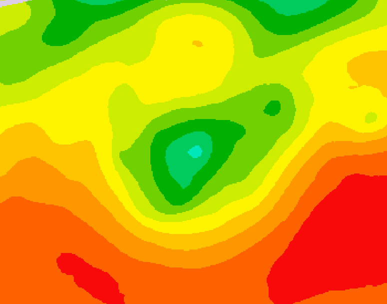 GDPS 500 millibar geopotential height 120 hour forecast chart for Canada based on 2026/08/01 1200Z data