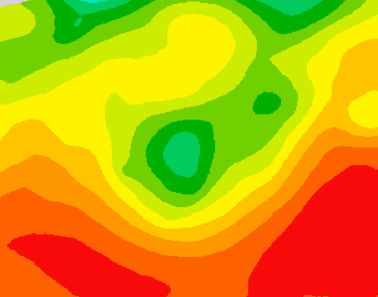 GDPS 500 millibar geopotential height 126 hour forecast chart for Canada based on 2026/08/01 1200Z data