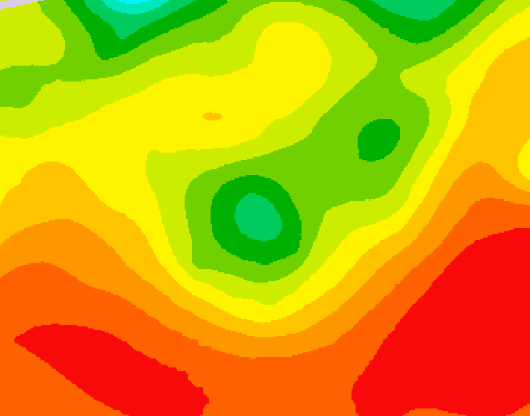 GDPS 500 millibar geopotential height 132 hour forecast chart for Canada based on 2026/08/01 1200Z data