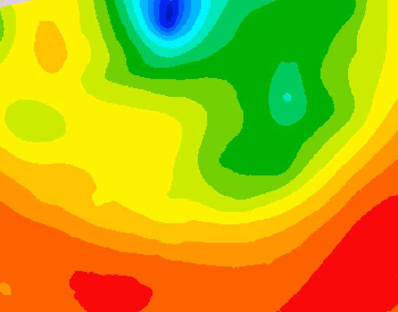 GDPS 500 millibar geopotential height 210 hour forecast chart for Canada based on 2026/08/01 1200Z data
