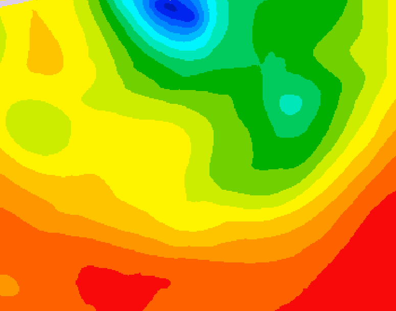 GDPS 500 millibar geopotential height 222 hour forecast chart for Canada based on 2026/08/01 1200Z data