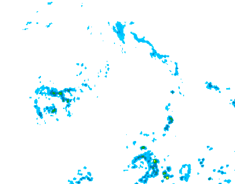 GDPS precipitation 012 hour forecast chart for Canada based on 2026/08/01 1200Z data