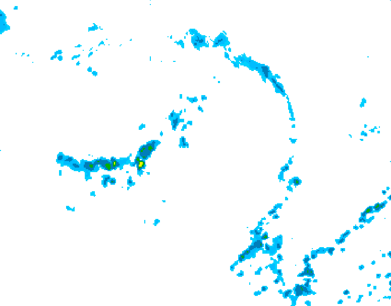 GDPS precipitation 024 hour forecast chart for Canada based on 2026/08/01 1200Z data