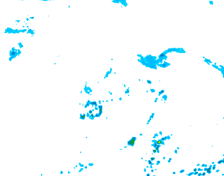 GDPS precipitation 108 hour forecast chart for Canada based on 2026/08/01 1200Z data