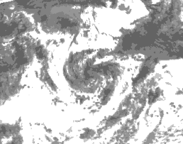 GDPS total cloud 144 hour forecast chart for Canada based on 2026/08/01 0000Z data